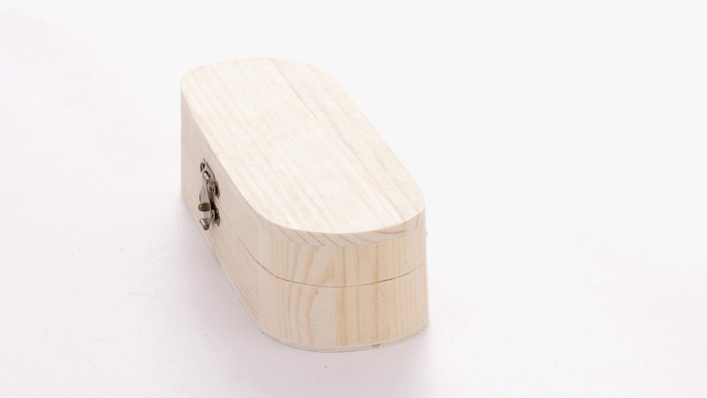 Cutie de lemn rotunjita PEN 18x6x4