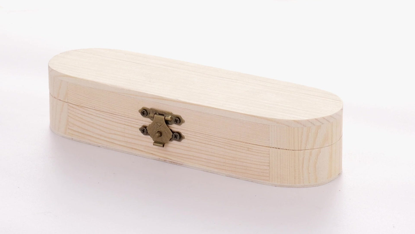 Cutie de lemn rotunjita PEN 18x6x4