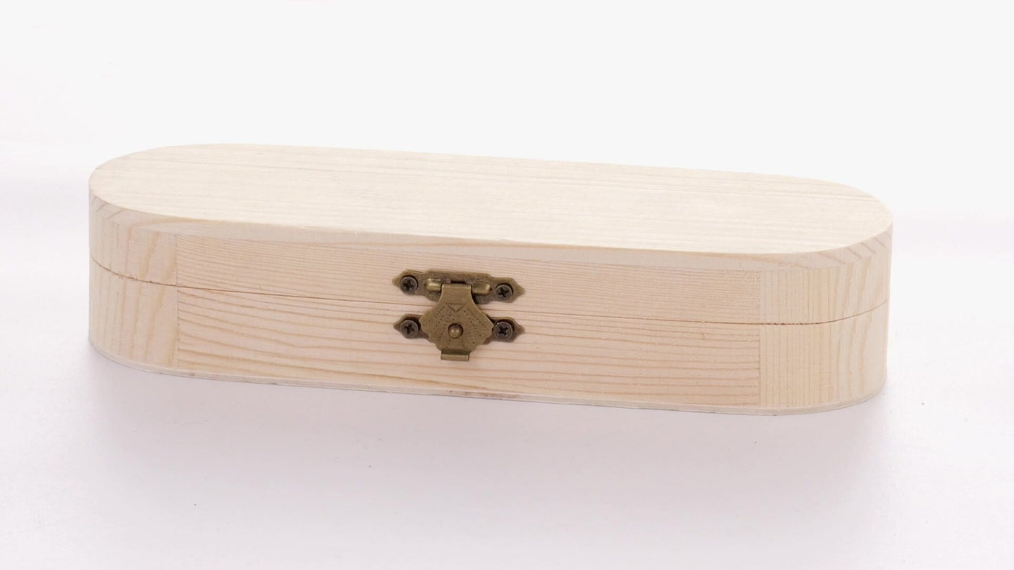 Cutie de lemn rotunjita PEN 18x6x4
