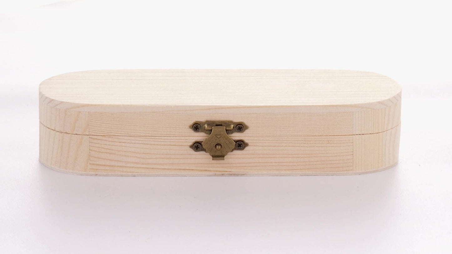 Cutie de lemn rotunjita PEN 18x6x4