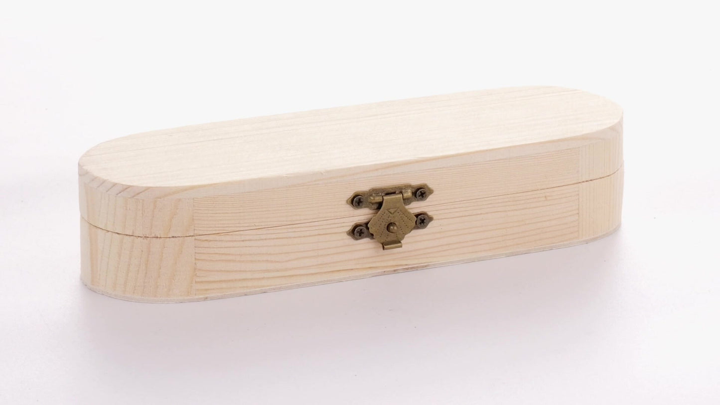 Cutie de lemn rotunjita PEN 18x6x4
