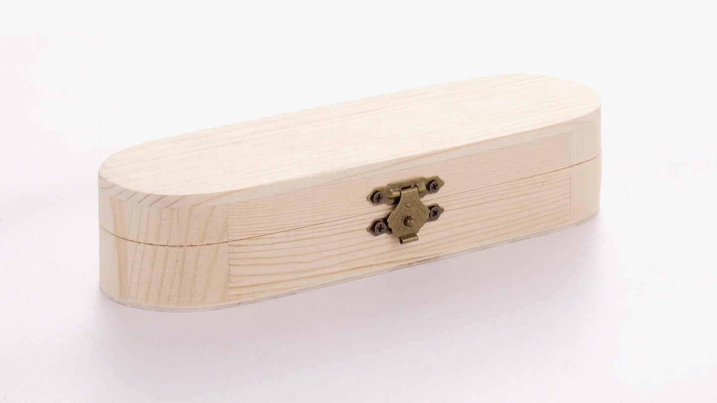 Cutie de lemn rotunjita PEN 18x6x4