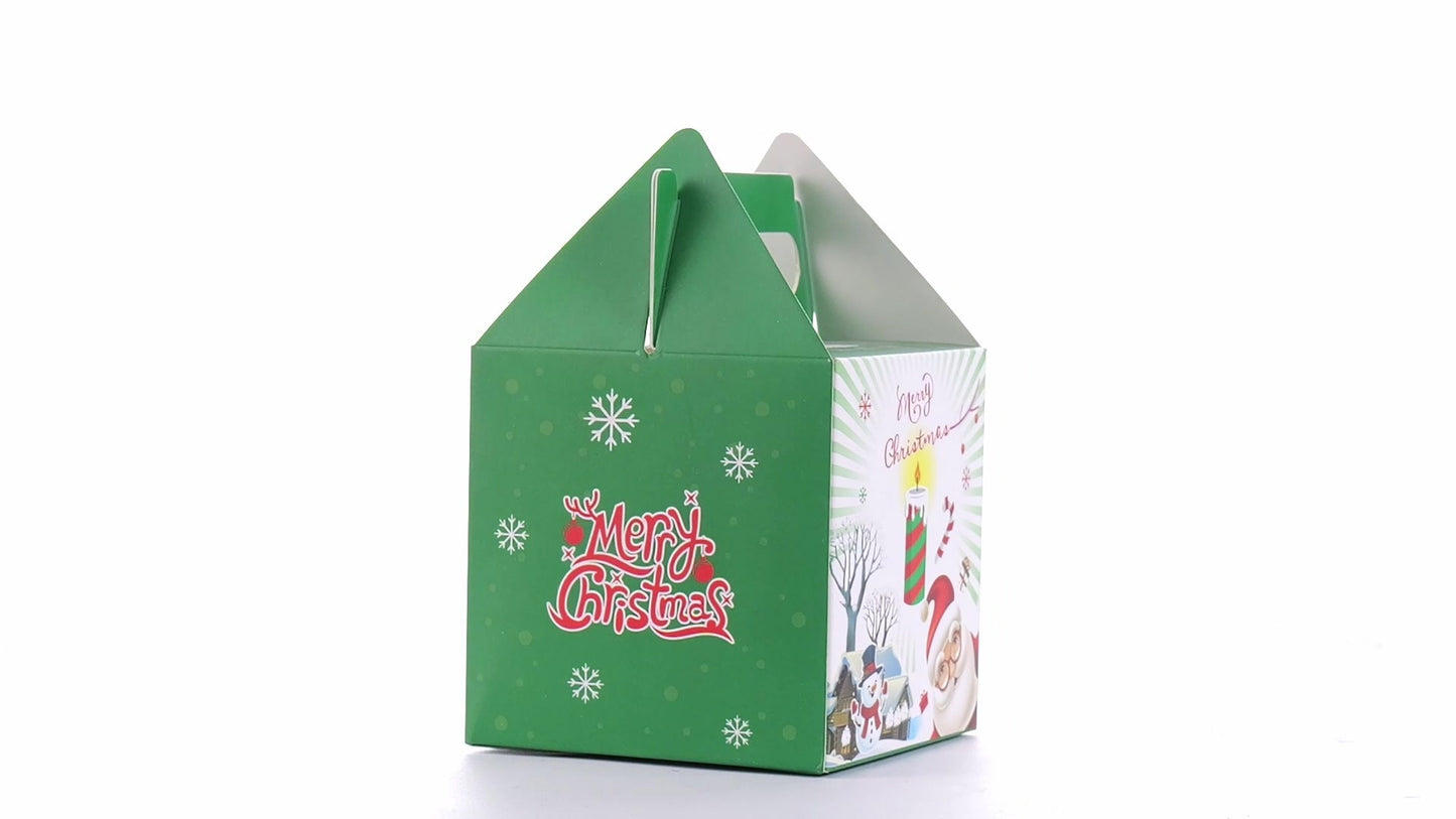 Cutie cani 3D Craciun verde+alb