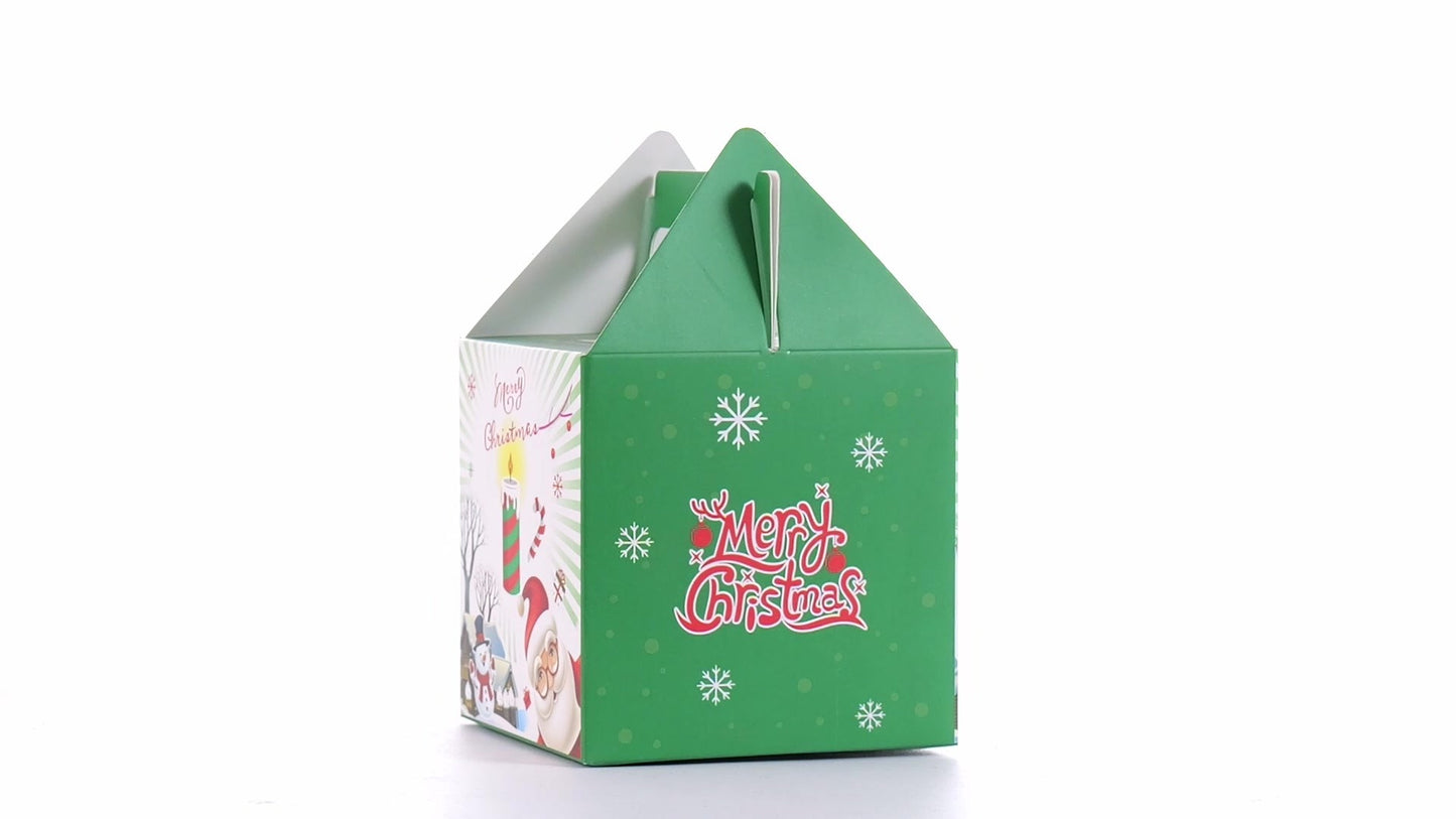 Cutie cani 3D Craciun verde+alb