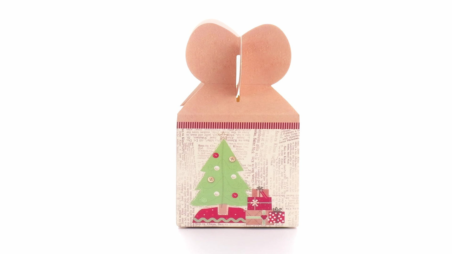 Cutie cani 3D Craciun galbena