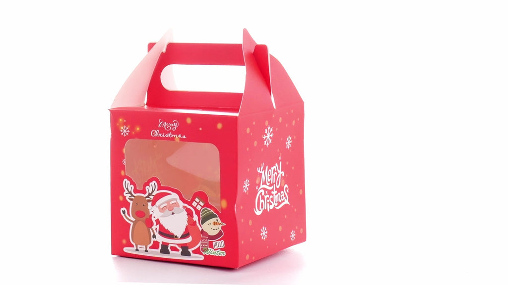 Cutie cani 3D Merry Christmas rosu