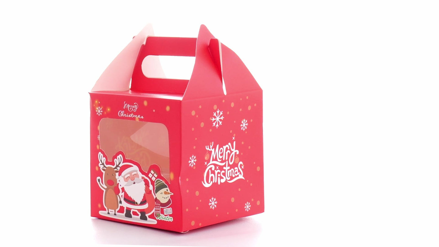Cutie cani 3D Merry Christmas rosu