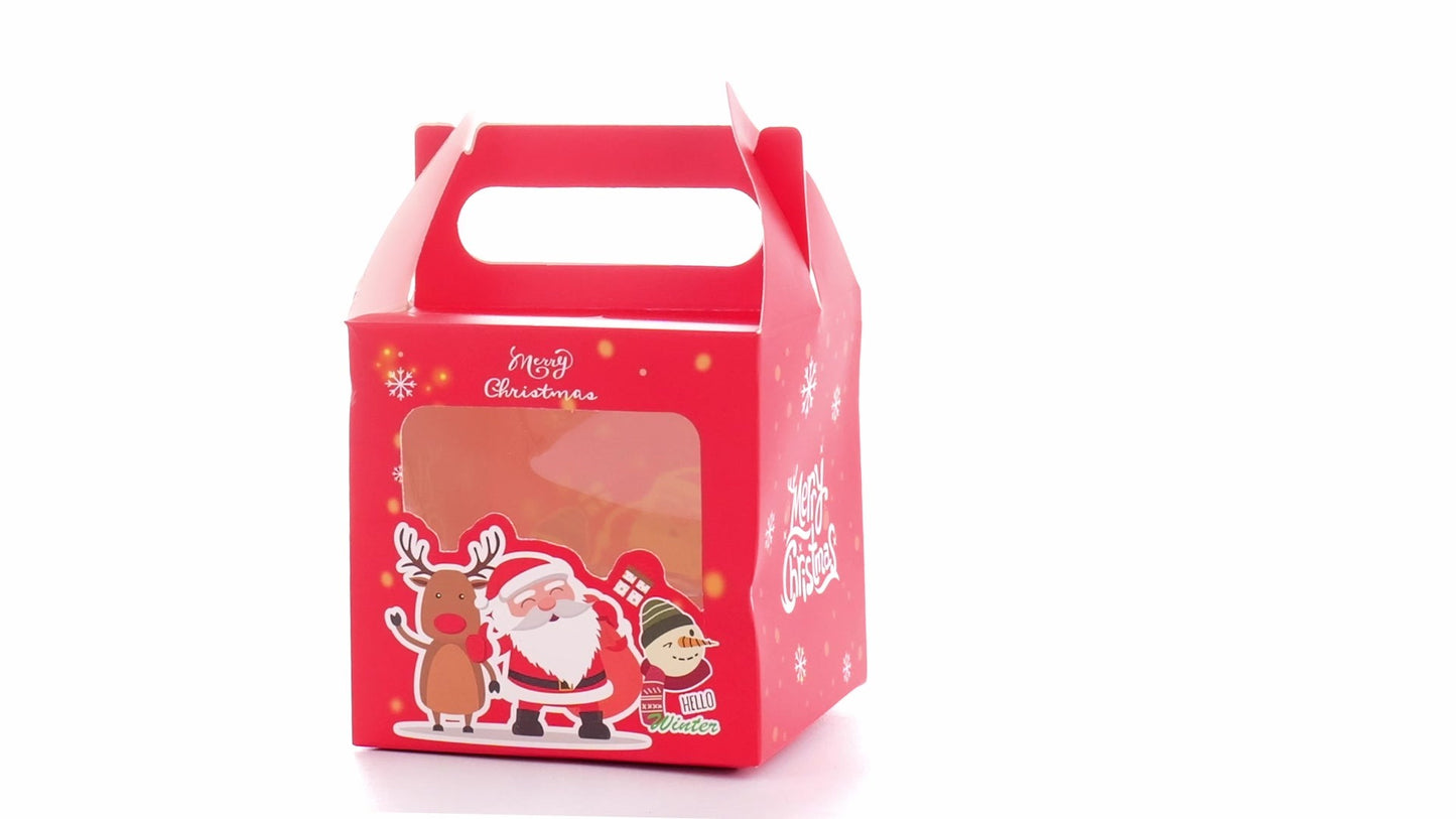 Cutie cani 3D Merry Christmas rosu