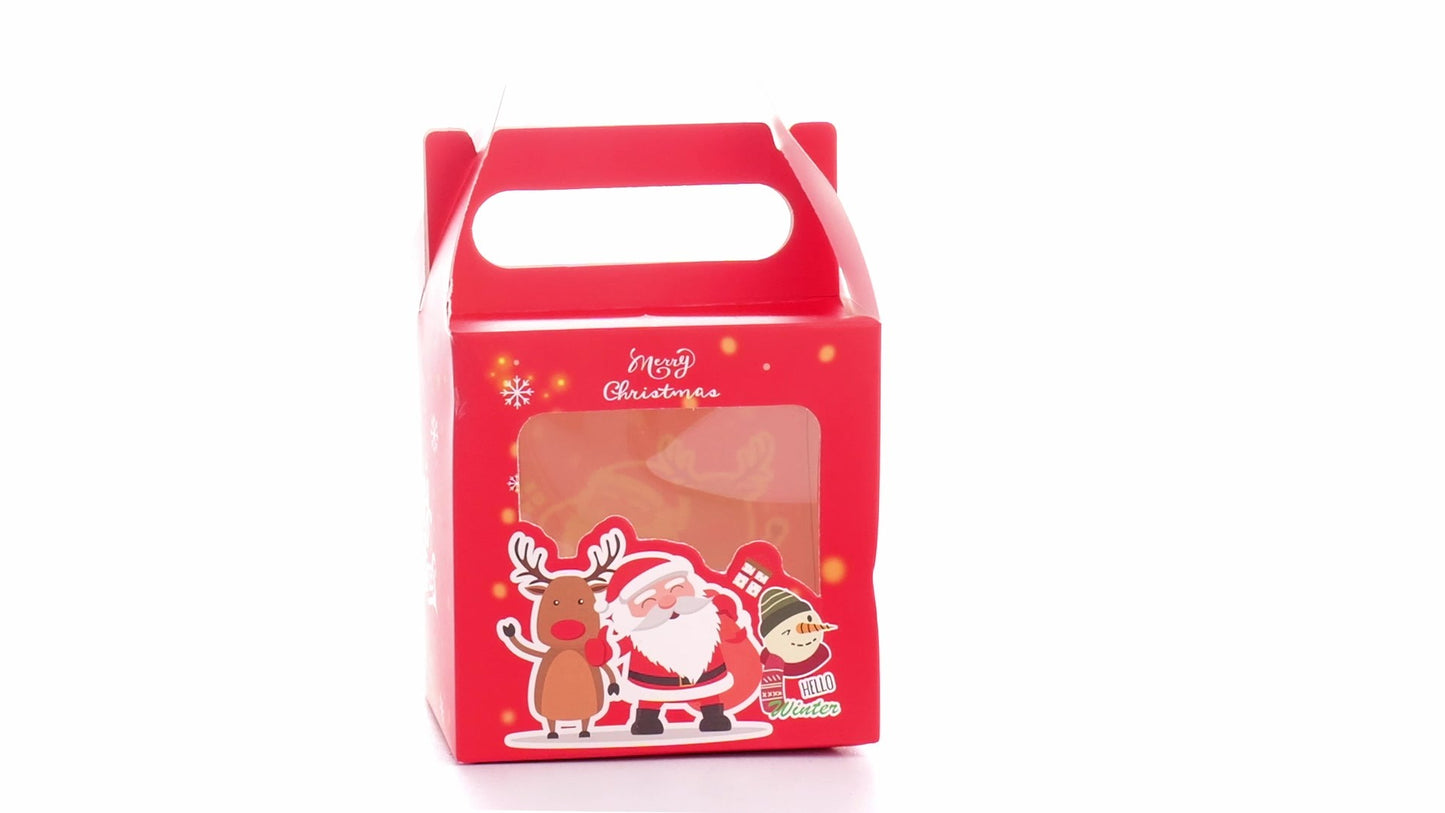 Cutie cani 3D Merry Christmas rosu
