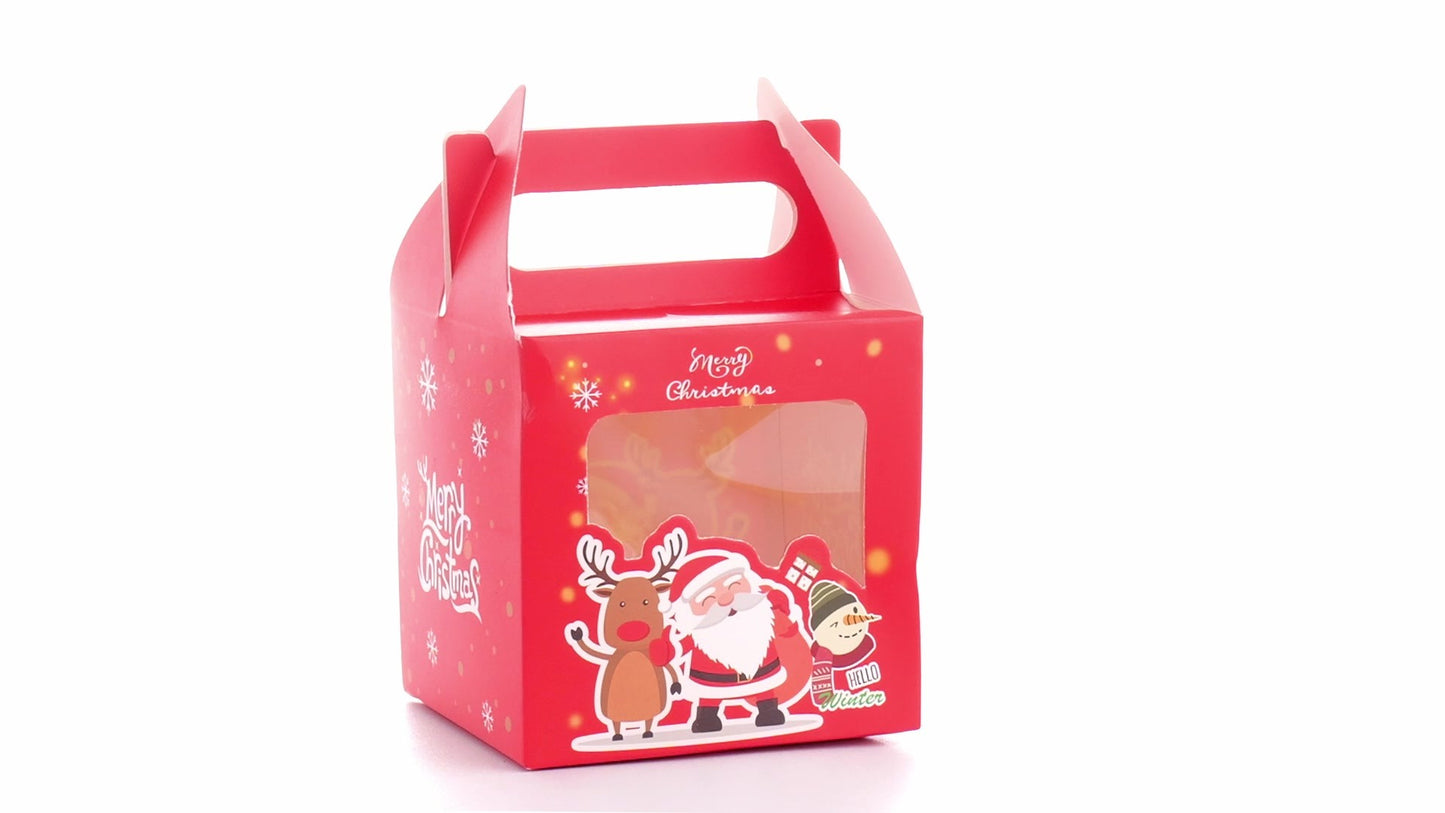 Cutie cani 3D Merry Christmas rosu