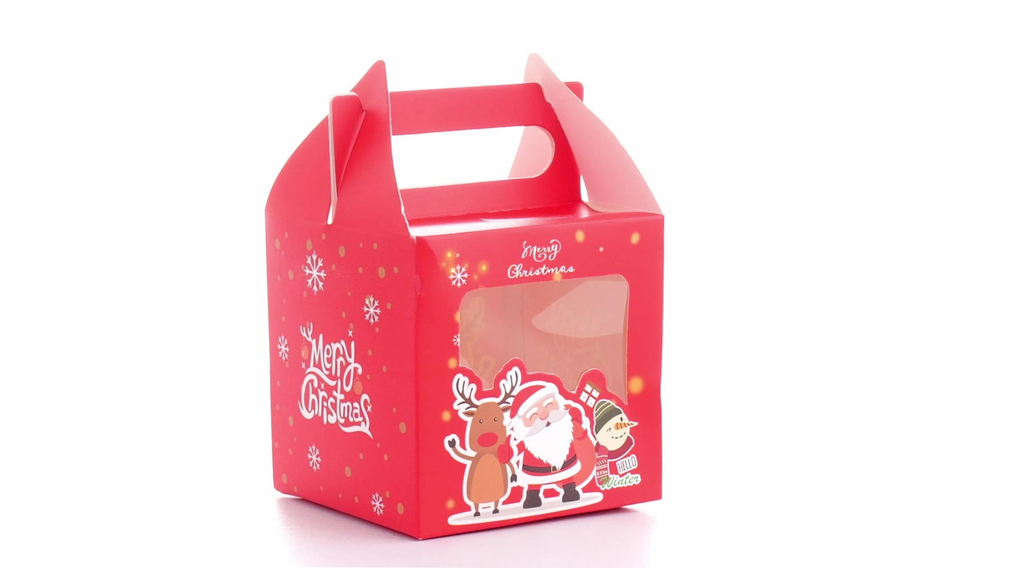 Cutie cani 3D Merry Christmas rosu