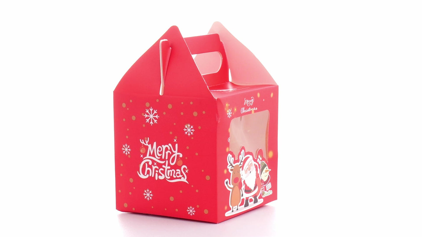 Cutie cani 3D Merry Christmas rosu