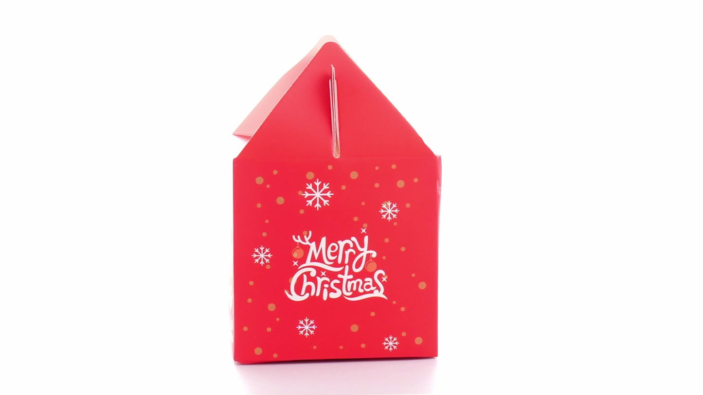 Cutie cani 3D Merry Christmas rosu