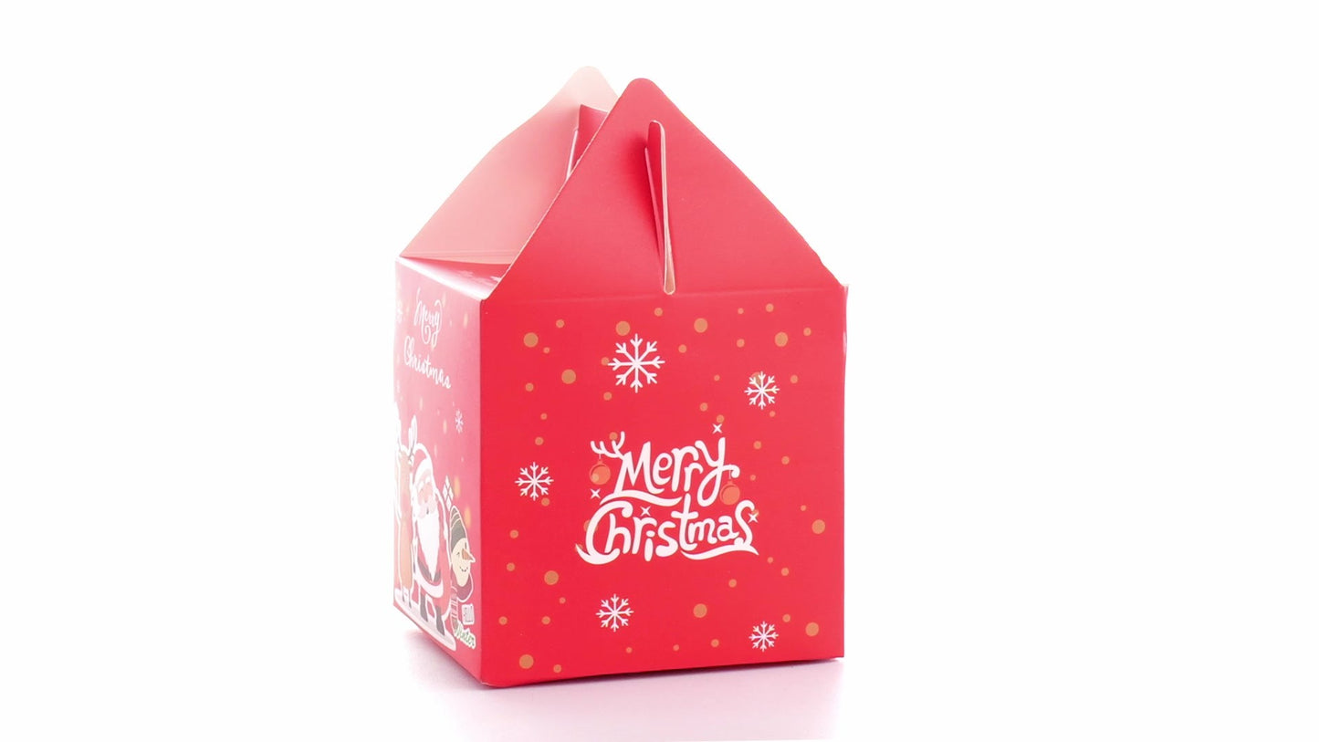 Cutie cani 3D Merry Christmas rosu