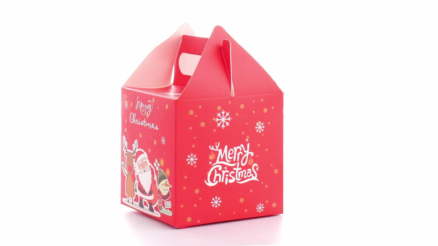 Cutie cani 3D Merry Christmas rosu