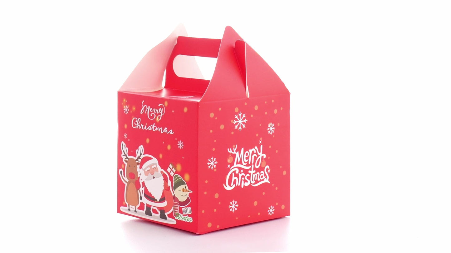 Cutie cani 3D Merry Christmas rosu