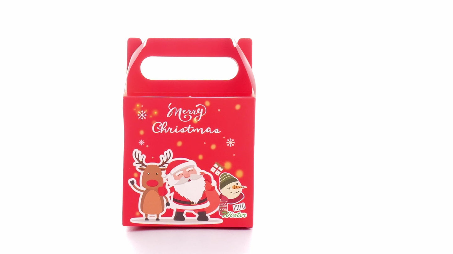 Cutie cani 3D Merry Christmas rosu