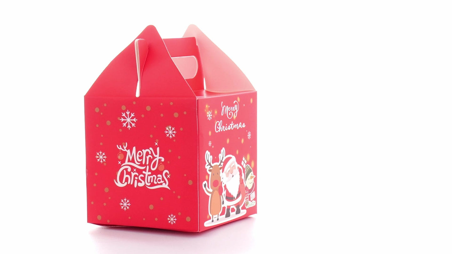 Cutie cani 3D Merry Christmas rosu