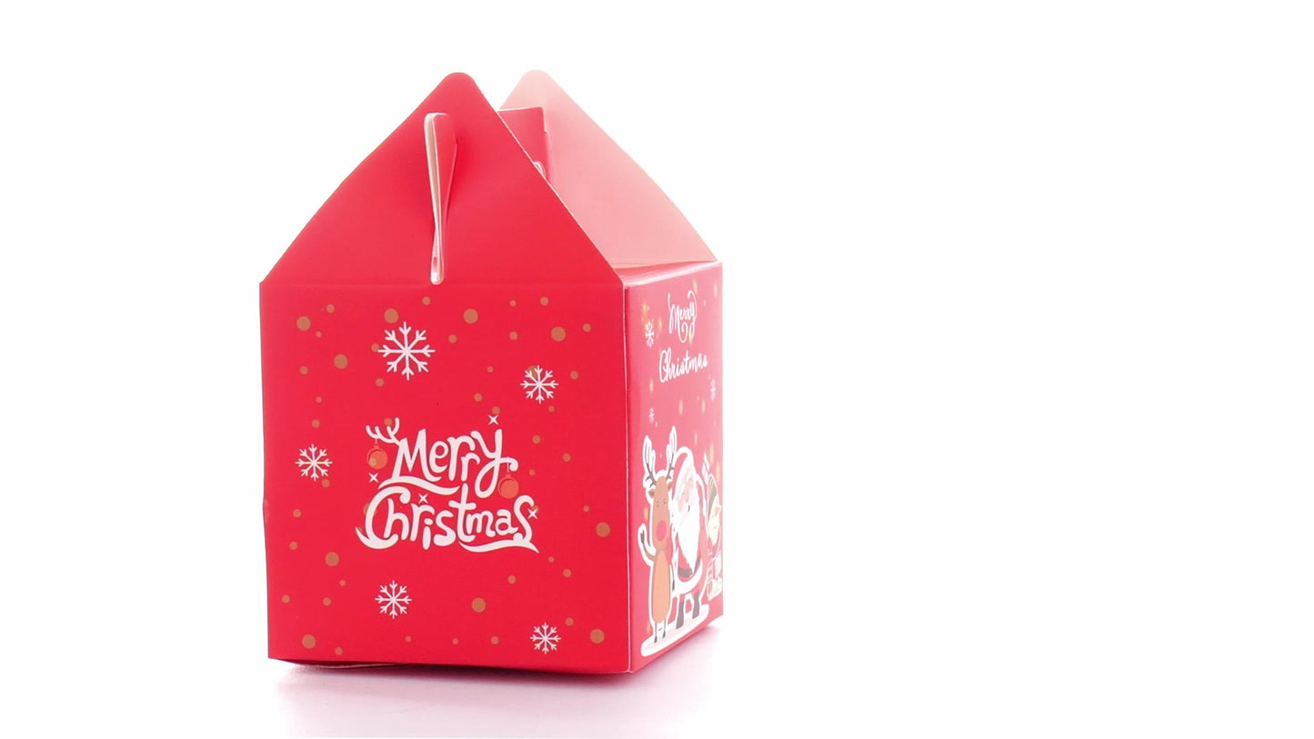 Cutie cani 3D Merry Christmas rosu