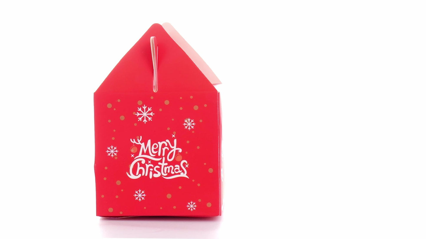 Cutie cani 3D Merry Christmas rosu