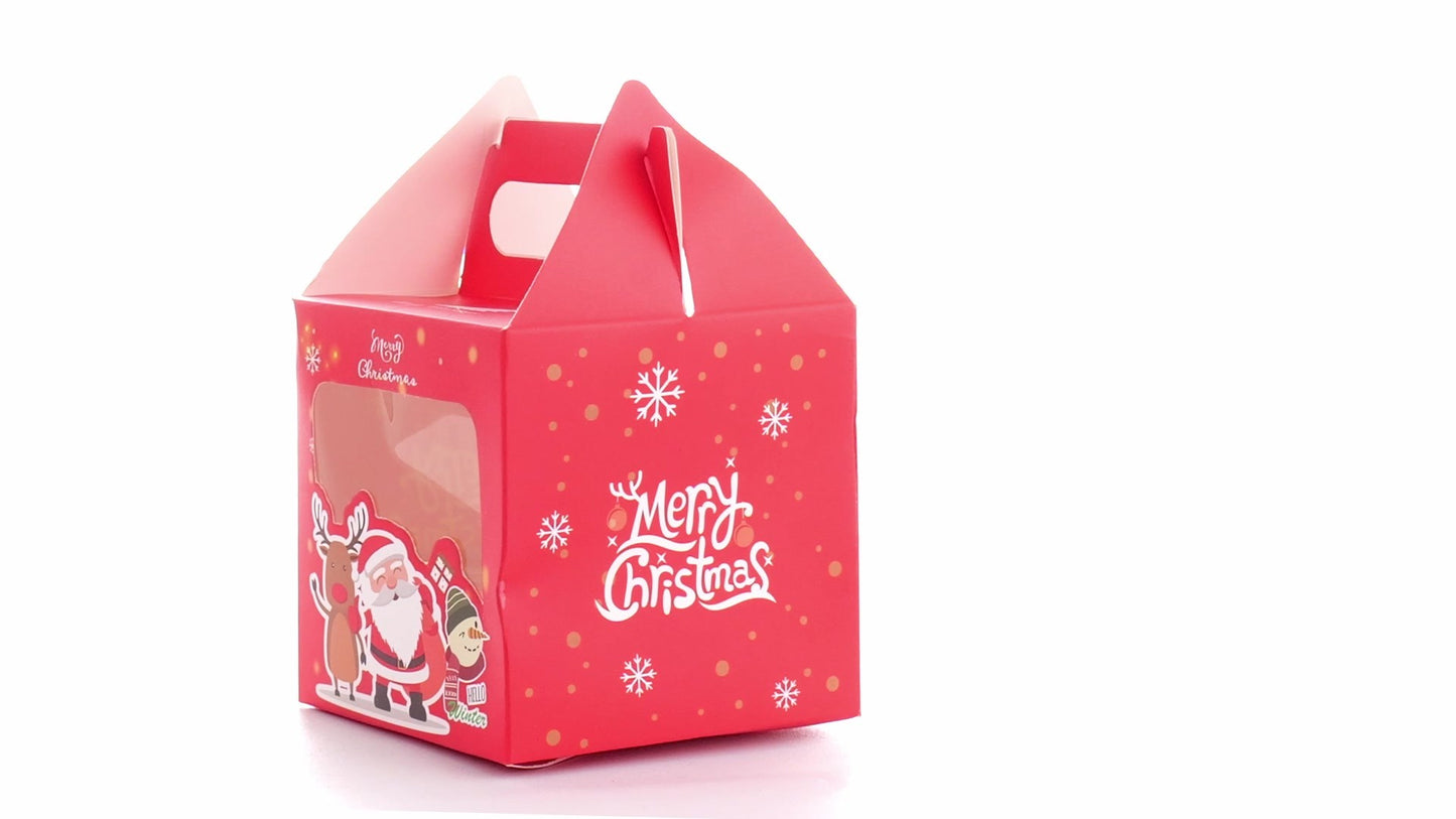 Cutie cani 3D Merry Christmas rosu