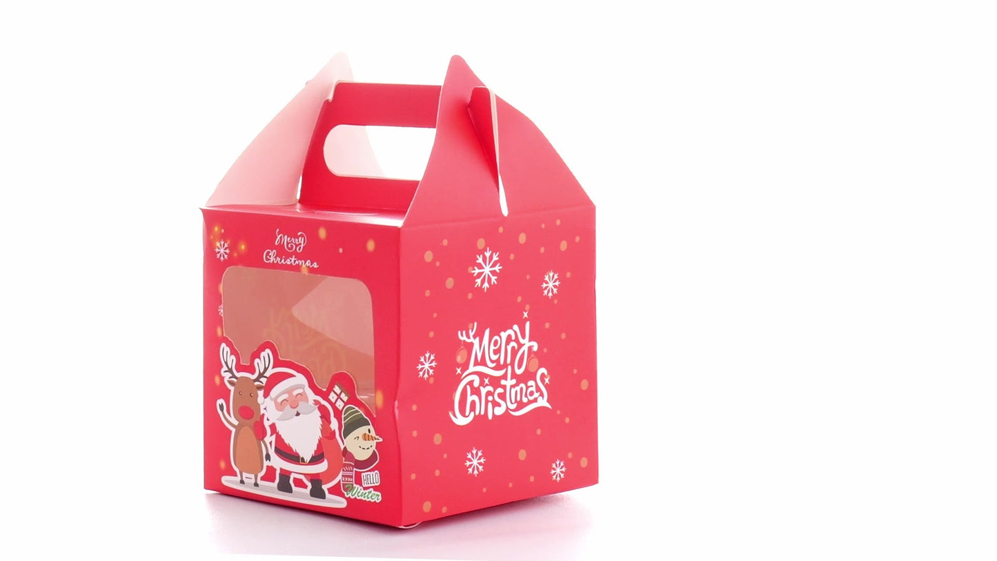 Cutie cani 3D Merry Christmas rosu