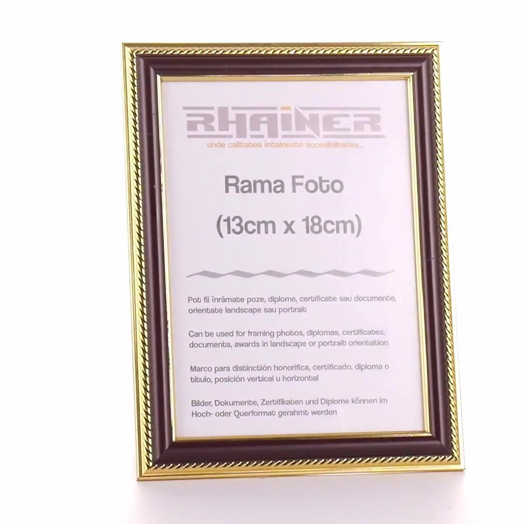 Rama foto Athos maro+auriu 13x18