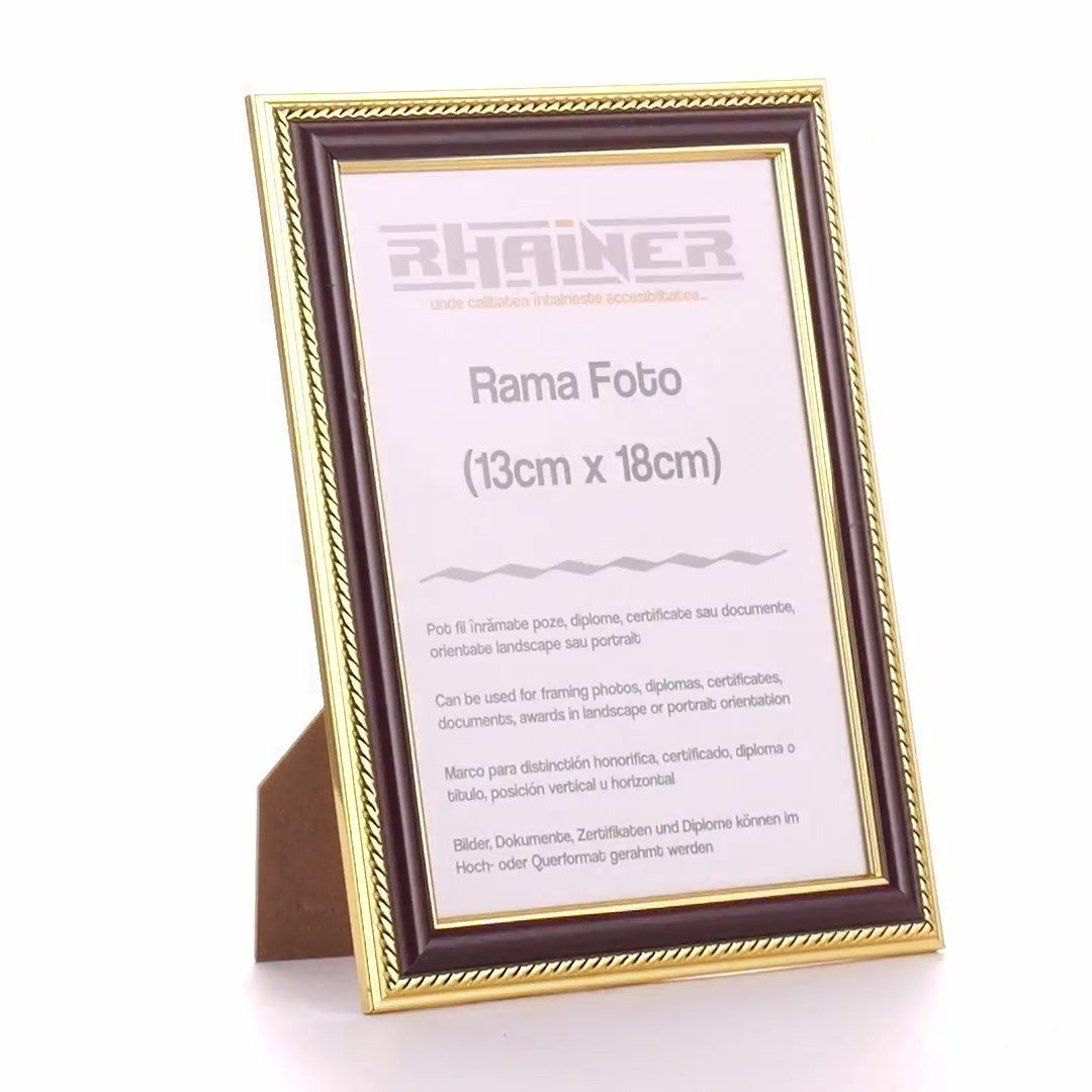 Rama foto Athos maro+auriu 13x18