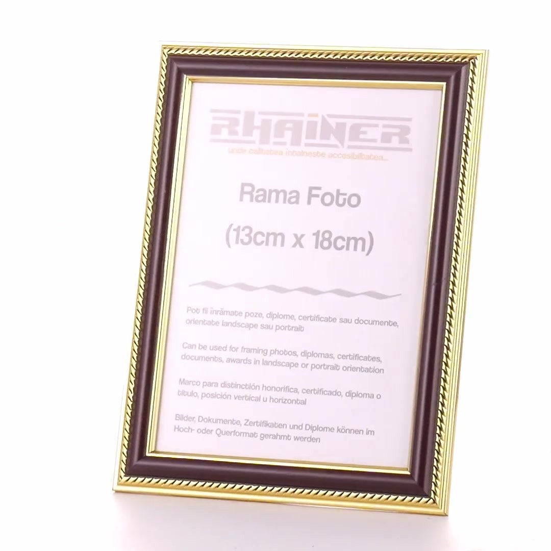 Rama foto Athos maro+auriu 13x18