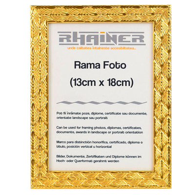 Rama foto Leon auriu texturat 13x18