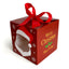 Cutie cani Craciun cu funda rosie
