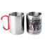 Cana metal inox sublimabila cu maner albastru