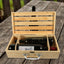 Cutie lemn tip cufar pentru 2 sticle de vin