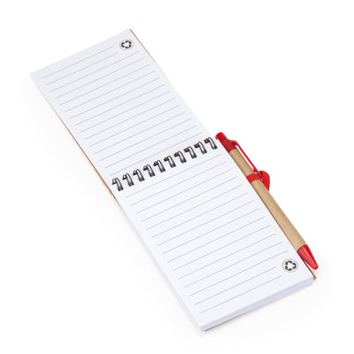 Carnetel cu pix din carton reciclat NB8074S160 - Green Print