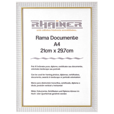 Rama foto Merida alb+auriu A4