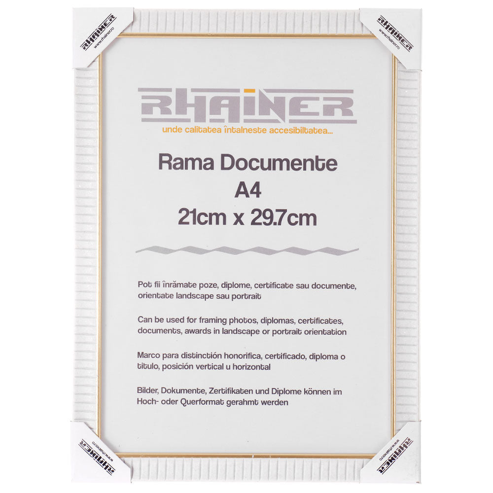 Rama foto Merida alb+auriu A4