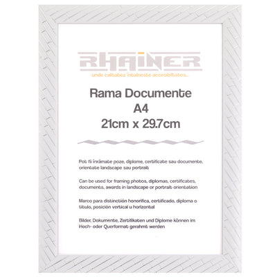 Rama foto Barrio alb+argintiu A4