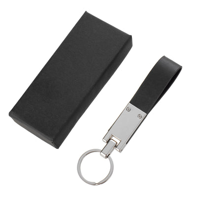 Leather and metal KeyLux keychain