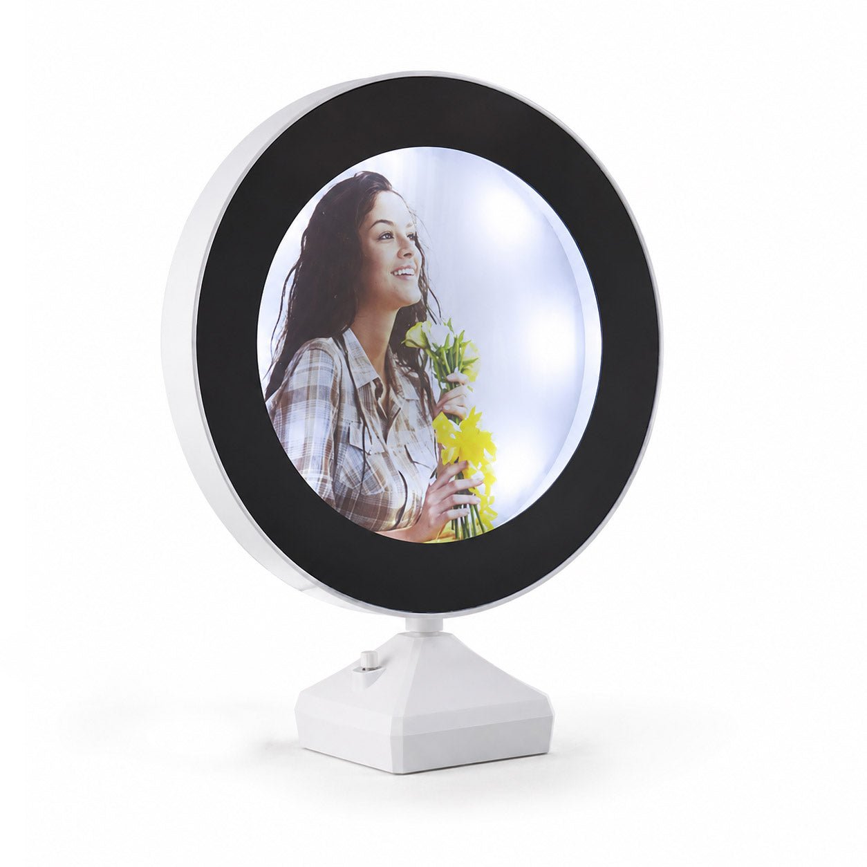Oglinda magica cu insertie foto si lumina LED - ROTUND MM101244 - Green Print