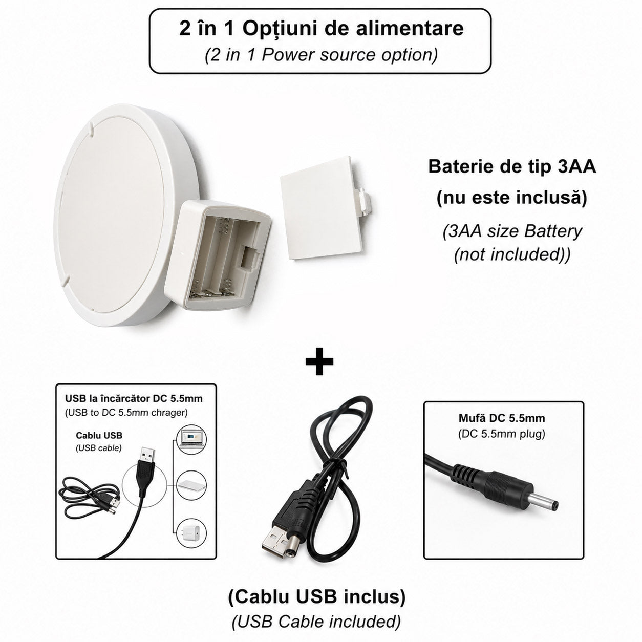 Oglinda magica cu insertie foto si lumina LED - ROTUND MM101244 - Green Print
