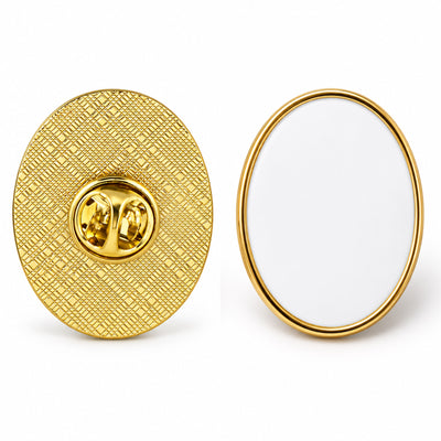 Pin metalic sublimabil OVAL