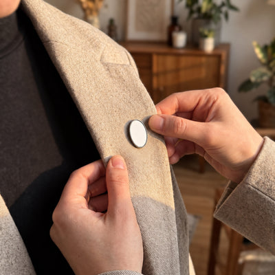 Pin metalic sublimabil OVAL
