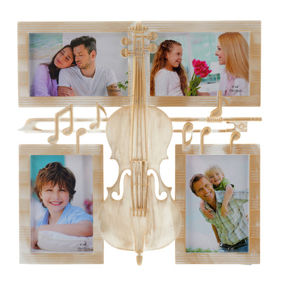Photo frame collage Violin 4 photos