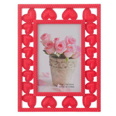 Decorative photo frame red heart 10x15