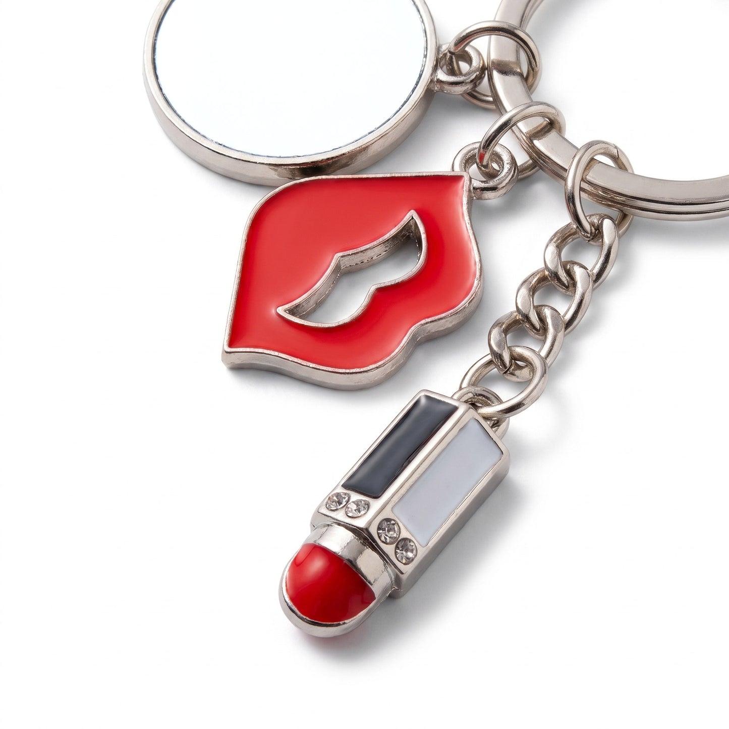 Red lips and lipstick keychain - sublimation compatible